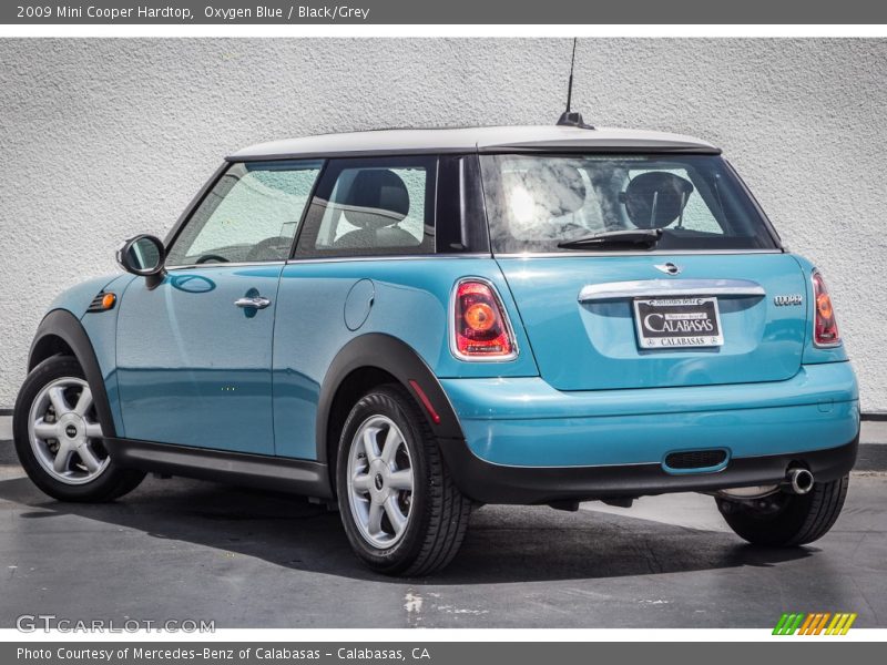 Oxygen Blue / Black/Grey 2009 Mini Cooper Hardtop