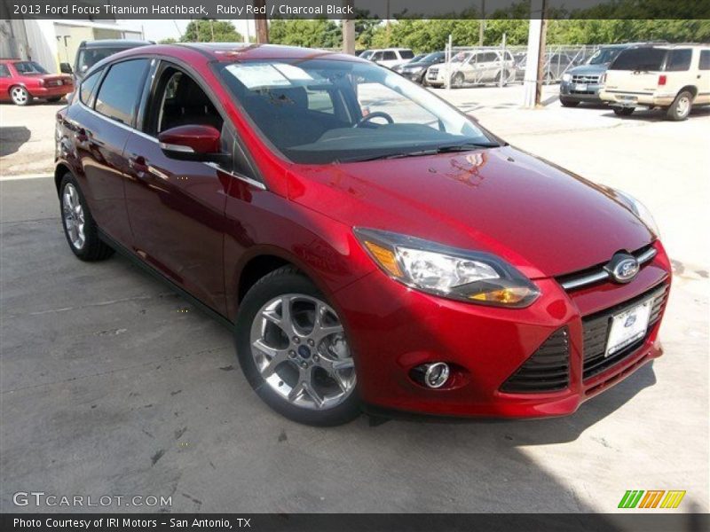 Ruby Red / Charcoal Black 2013 Ford Focus Titanium Hatchback