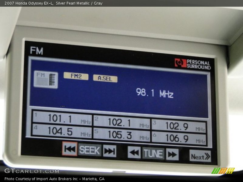 Silver Pearl Metallic / Gray 2007 Honda Odyssey EX-L