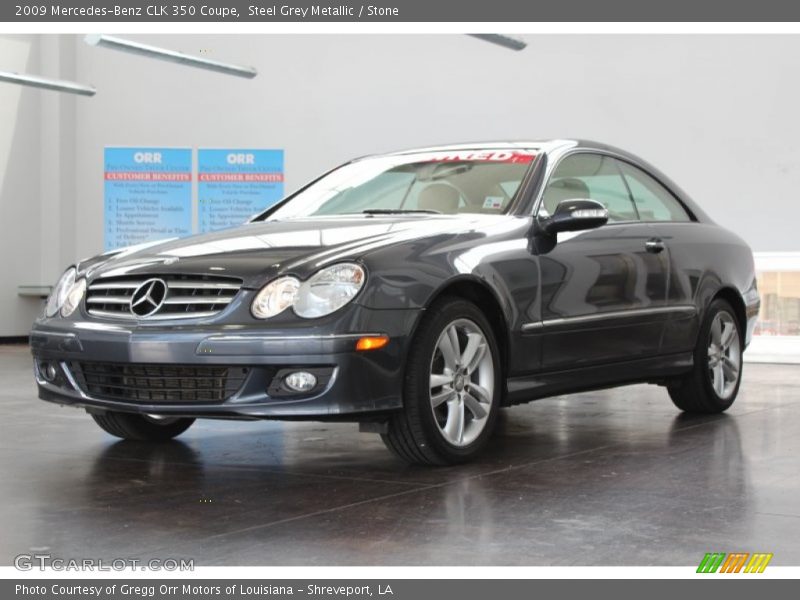 Steel Grey Metallic / Stone 2009 Mercedes-Benz CLK 350 Coupe