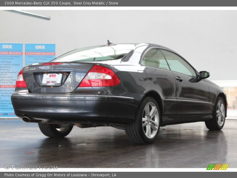 Steel Grey Metallic / Stone 2009 Mercedes-Benz CLK 350 Coupe