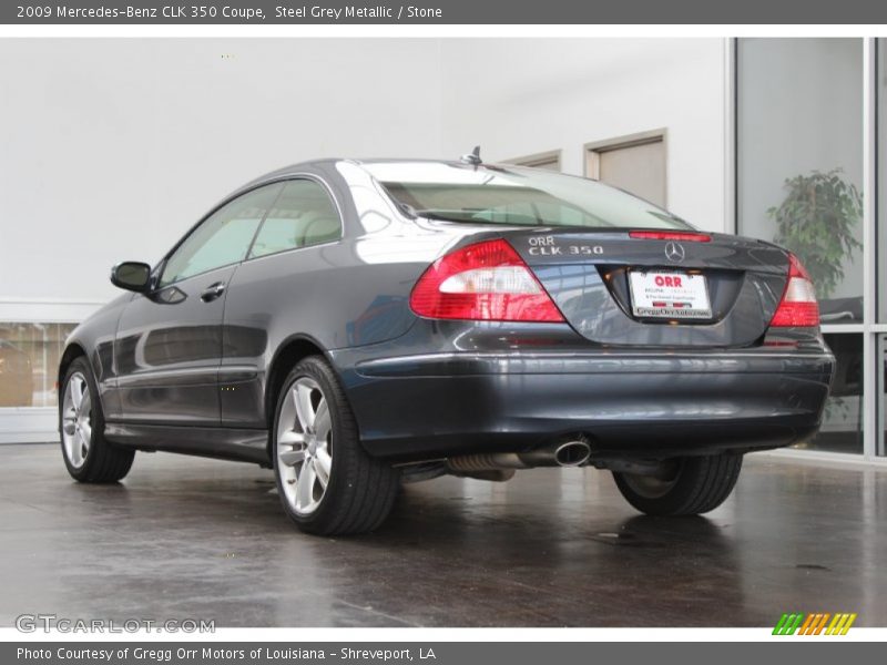 Steel Grey Metallic / Stone 2009 Mercedes-Benz CLK 350 Coupe