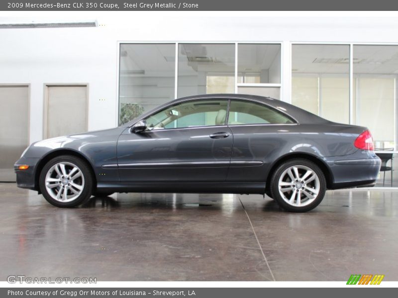 Steel Grey Metallic / Stone 2009 Mercedes-Benz CLK 350 Coupe