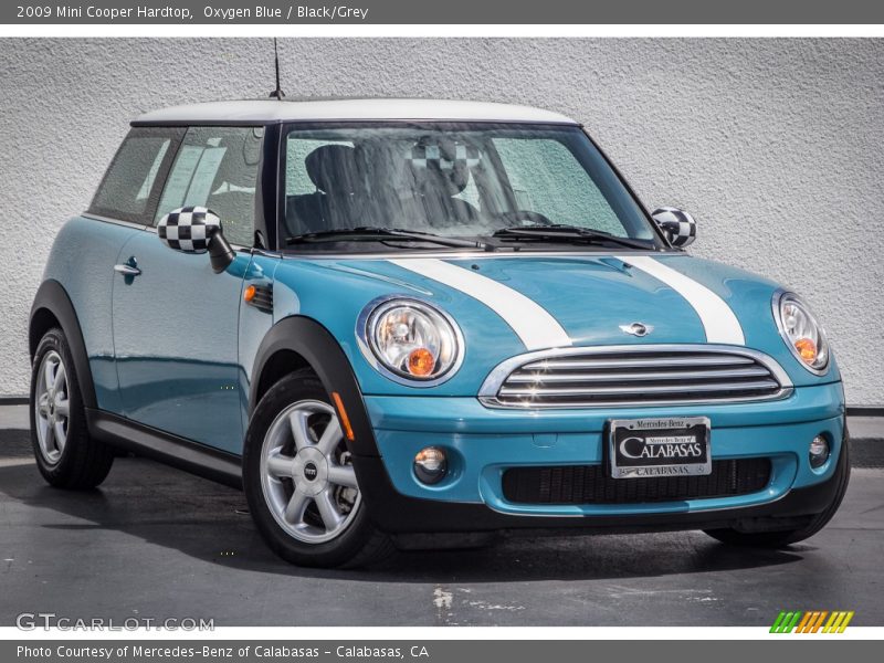 Oxygen Blue / Black/Grey 2009 Mini Cooper Hardtop