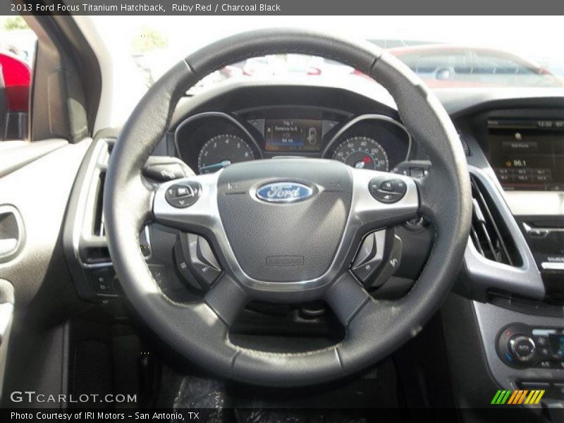 Ruby Red / Charcoal Black 2013 Ford Focus Titanium Hatchback