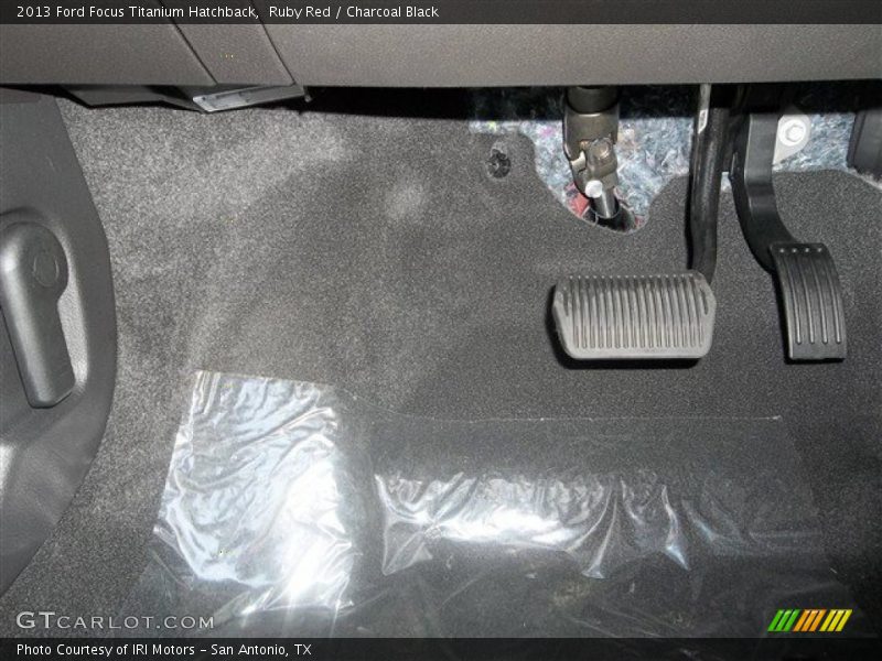 Ruby Red / Charcoal Black 2013 Ford Focus Titanium Hatchback