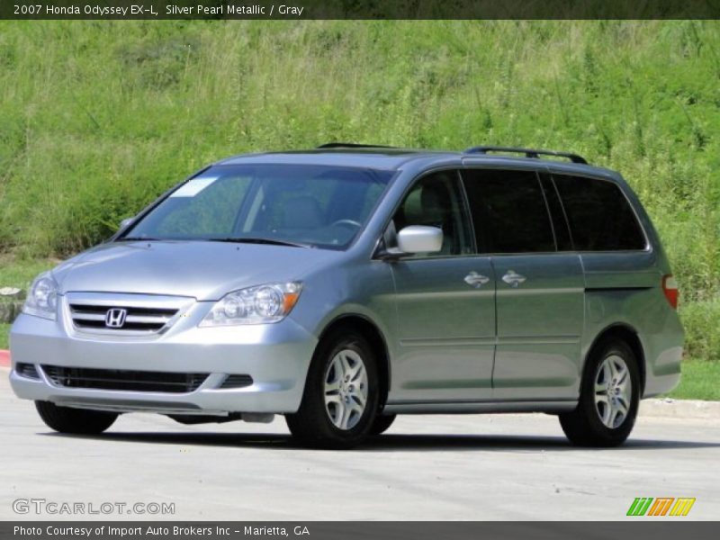 Silver Pearl Metallic / Gray 2007 Honda Odyssey EX-L