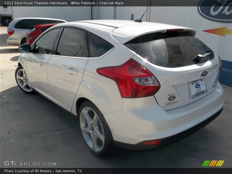 White Platinum / Charcoal Black 2013 Ford Focus Titanium Hatchback