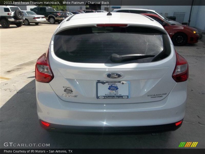 White Platinum / Charcoal Black 2013 Ford Focus Titanium Hatchback