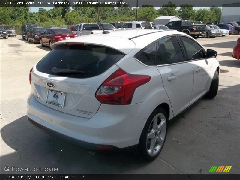 White Platinum / Charcoal Black 2013 Ford Focus Titanium Hatchback