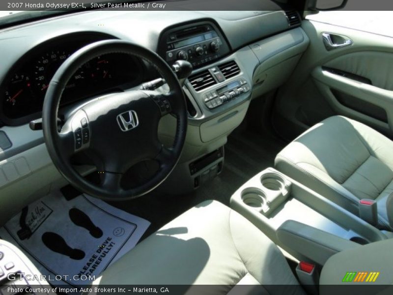 Silver Pearl Metallic / Gray 2007 Honda Odyssey EX-L