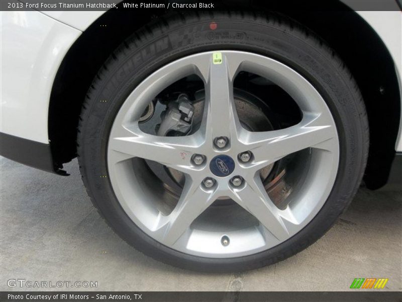 White Platinum / Charcoal Black 2013 Ford Focus Titanium Hatchback