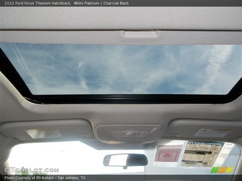 White Platinum / Charcoal Black 2013 Ford Focus Titanium Hatchback