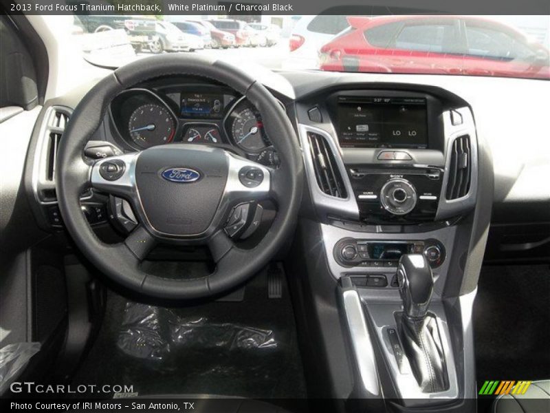 White Platinum / Charcoal Black 2013 Ford Focus Titanium Hatchback
