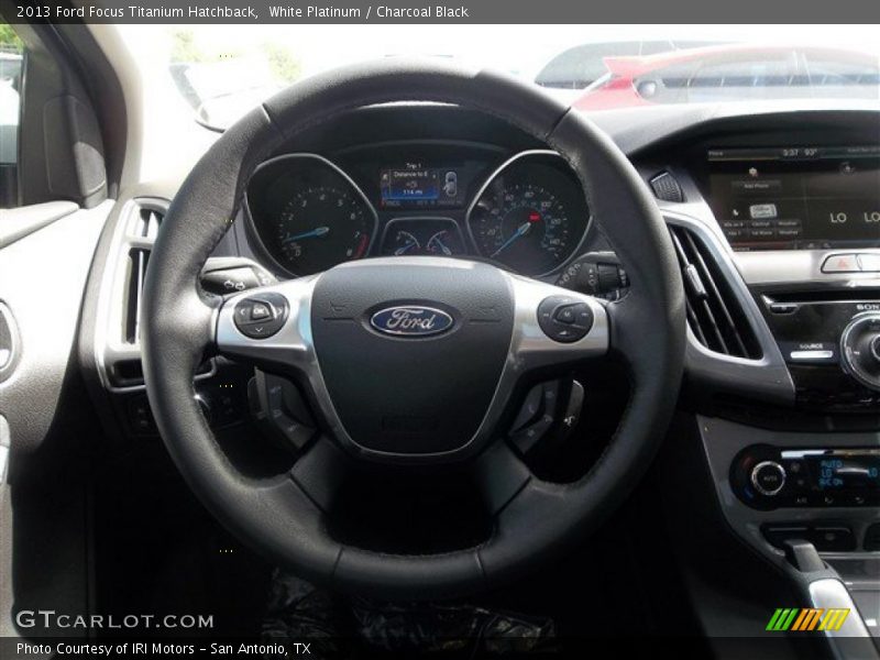 White Platinum / Charcoal Black 2013 Ford Focus Titanium Hatchback