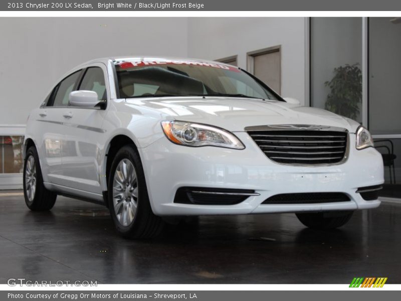 Bright White / Black/Light Frost Beige 2013 Chrysler 200 LX Sedan