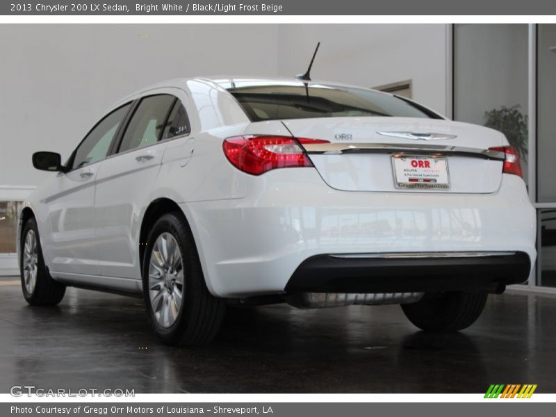 Bright White / Black/Light Frost Beige 2013 Chrysler 200 LX Sedan