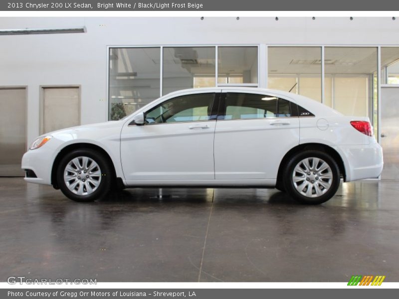 Bright White / Black/Light Frost Beige 2013 Chrysler 200 LX Sedan