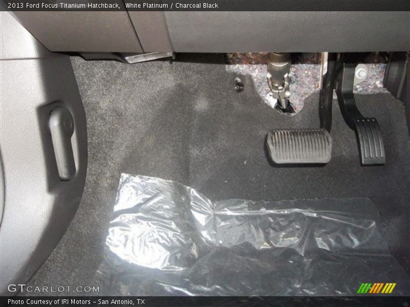White Platinum / Charcoal Black 2013 Ford Focus Titanium Hatchback