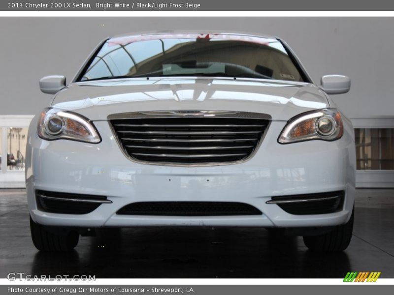 Bright White / Black/Light Frost Beige 2013 Chrysler 200 LX Sedan