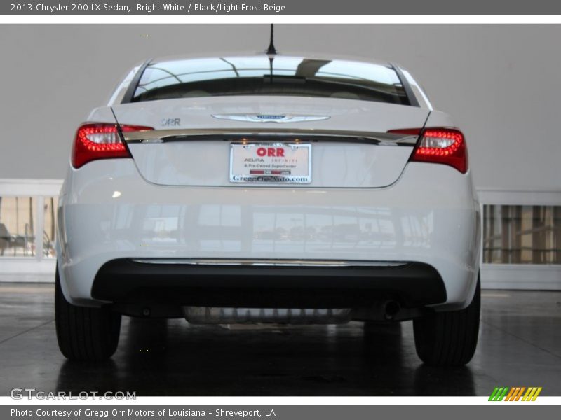 Bright White / Black/Light Frost Beige 2013 Chrysler 200 LX Sedan