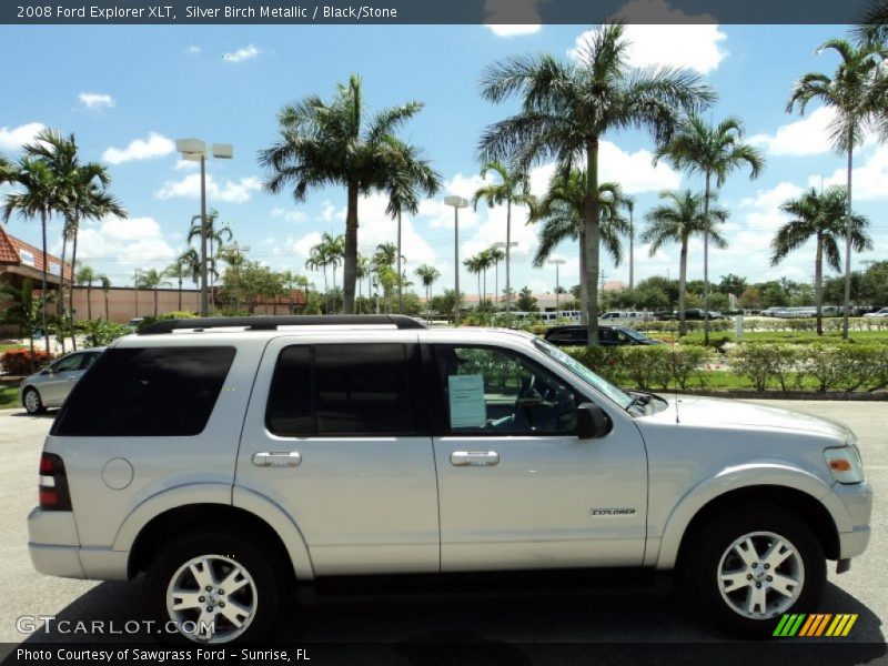 Silver Birch Metallic / Black/Stone 2008 Ford Explorer XLT