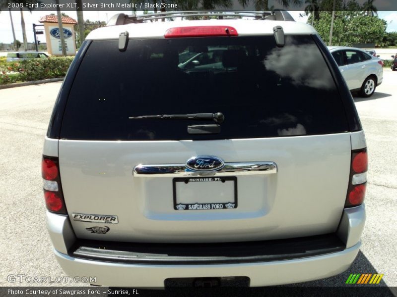Silver Birch Metallic / Black/Stone 2008 Ford Explorer XLT
