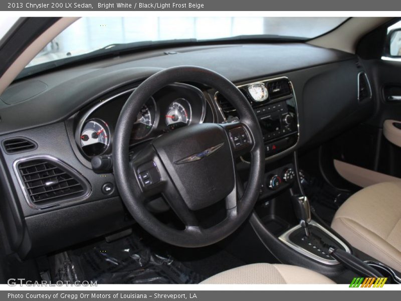 Bright White / Black/Light Frost Beige 2013 Chrysler 200 LX Sedan