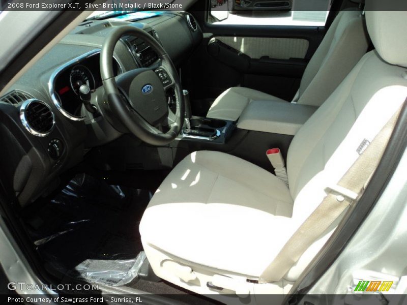 Silver Birch Metallic / Black/Stone 2008 Ford Explorer XLT
