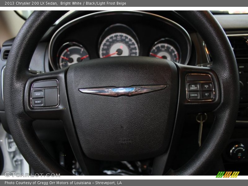 Bright White / Black/Light Frost Beige 2013 Chrysler 200 LX Sedan