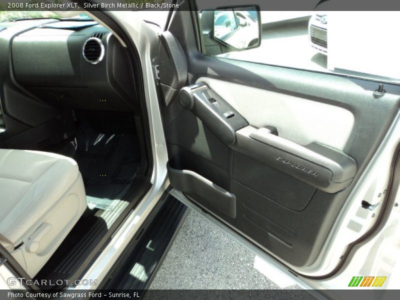 Silver Birch Metallic / Black/Stone 2008 Ford Explorer XLT