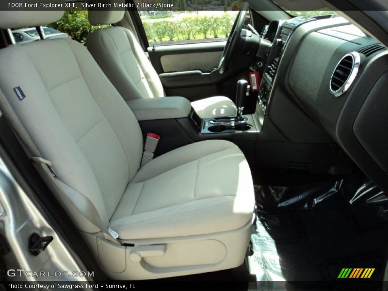 Silver Birch Metallic / Black/Stone 2008 Ford Explorer XLT