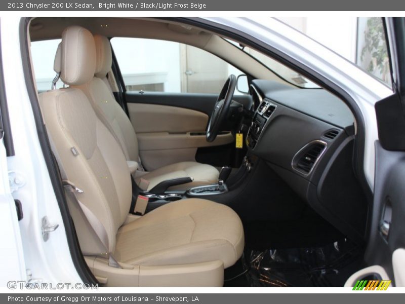 Bright White / Black/Light Frost Beige 2013 Chrysler 200 LX Sedan