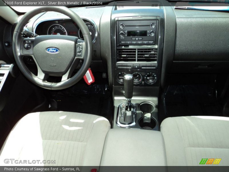 Silver Birch Metallic / Black/Stone 2008 Ford Explorer XLT