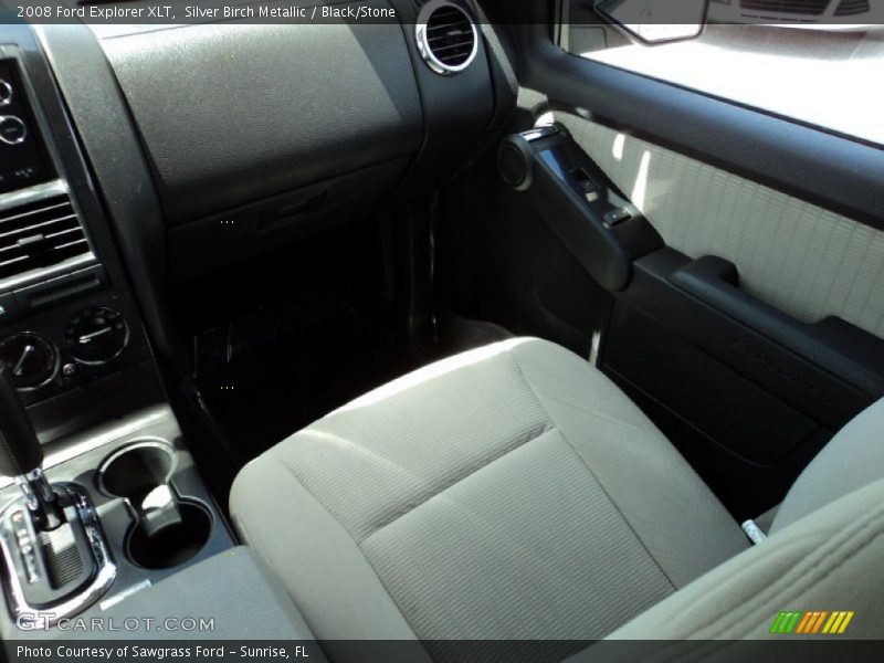 Silver Birch Metallic / Black/Stone 2008 Ford Explorer XLT
