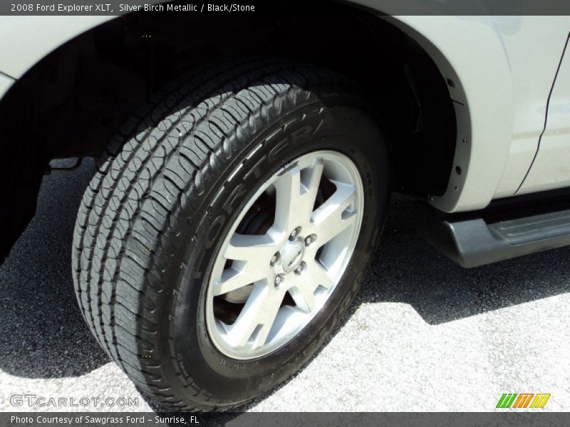 Silver Birch Metallic / Black/Stone 2008 Ford Explorer XLT
