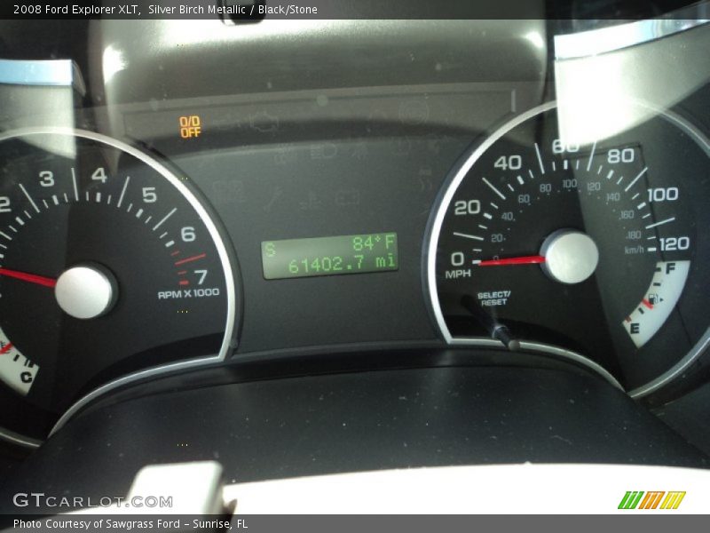 Silver Birch Metallic / Black/Stone 2008 Ford Explorer XLT