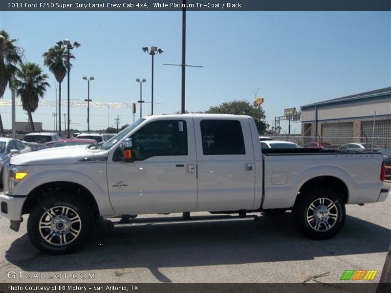 White Platinum Tri-Coat / Black 2013 Ford F250 Super Duty Lariat Crew Cab 4x4