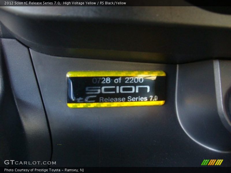 High Voltage Yellow / RS Black/Yellow 2012 Scion tC Release Series 7.0