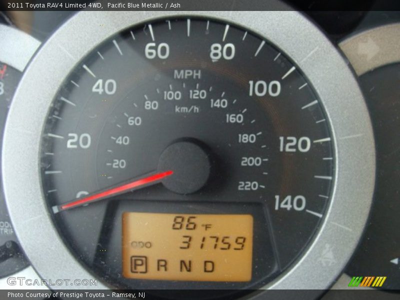 Pacific Blue Metallic / Ash 2011 Toyota RAV4 Limited 4WD