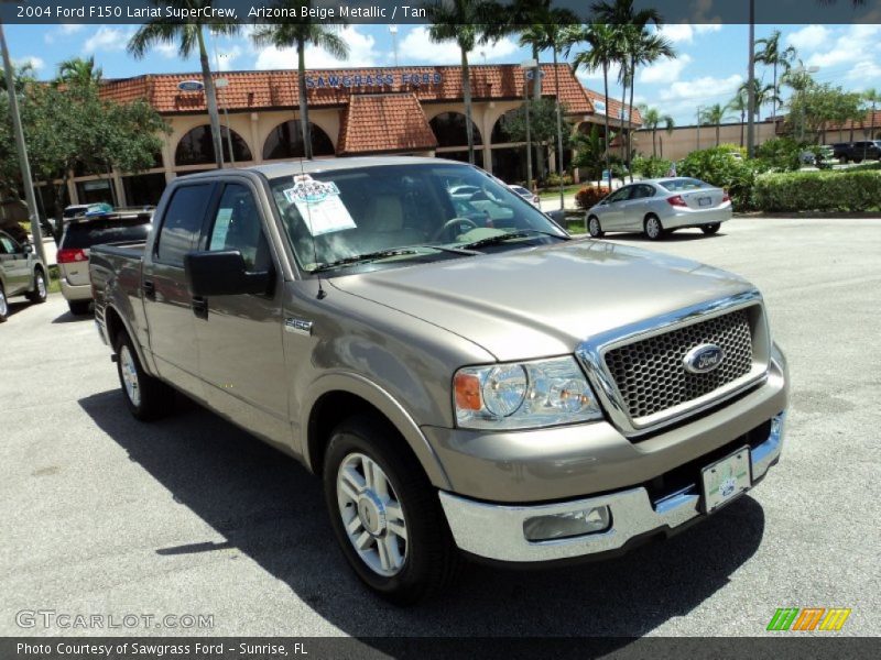 Arizona Beige Metallic / Tan 2004 Ford F150 Lariat SuperCrew