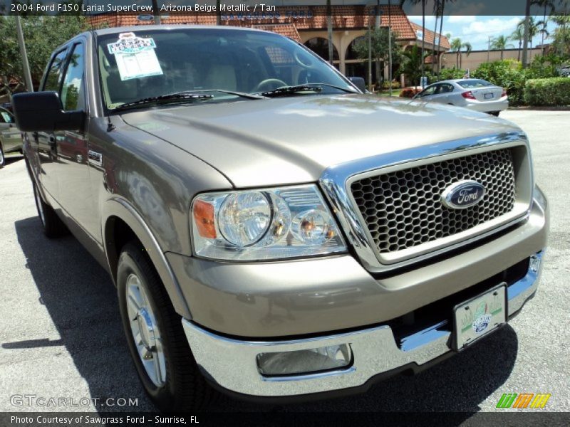 Arizona Beige Metallic / Tan 2004 Ford F150 Lariat SuperCrew