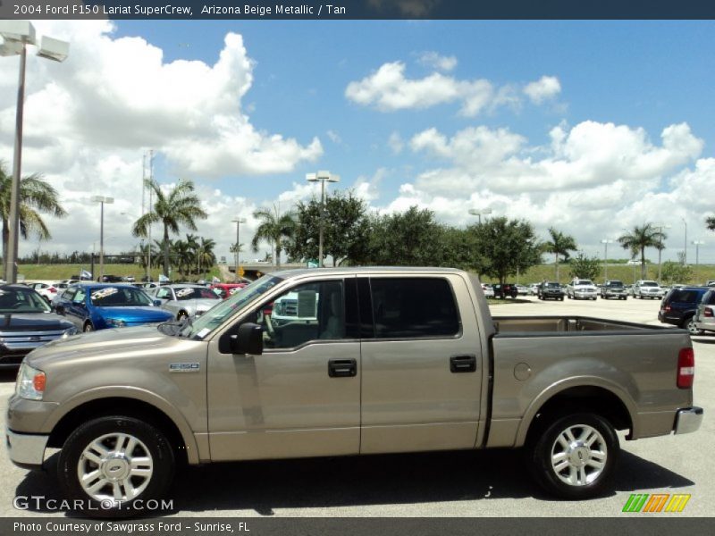 Arizona Beige Metallic / Tan 2004 Ford F150 Lariat SuperCrew