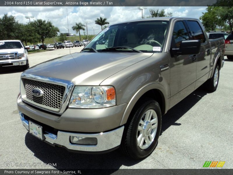 Arizona Beige Metallic / Tan 2004 Ford F150 Lariat SuperCrew
