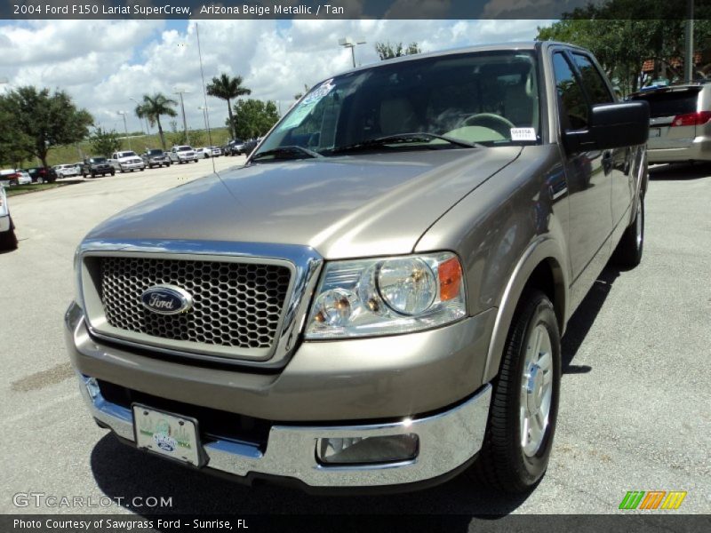 Arizona Beige Metallic / Tan 2004 Ford F150 Lariat SuperCrew