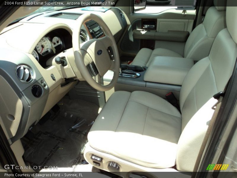 Arizona Beige Metallic / Tan 2004 Ford F150 Lariat SuperCrew
