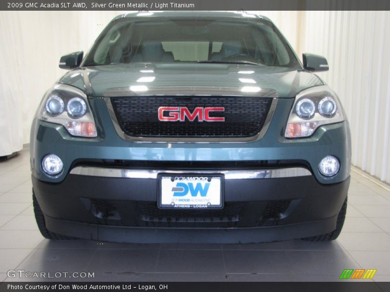 Silver Green Metallic / Light Titanium 2009 GMC Acadia SLT AWD