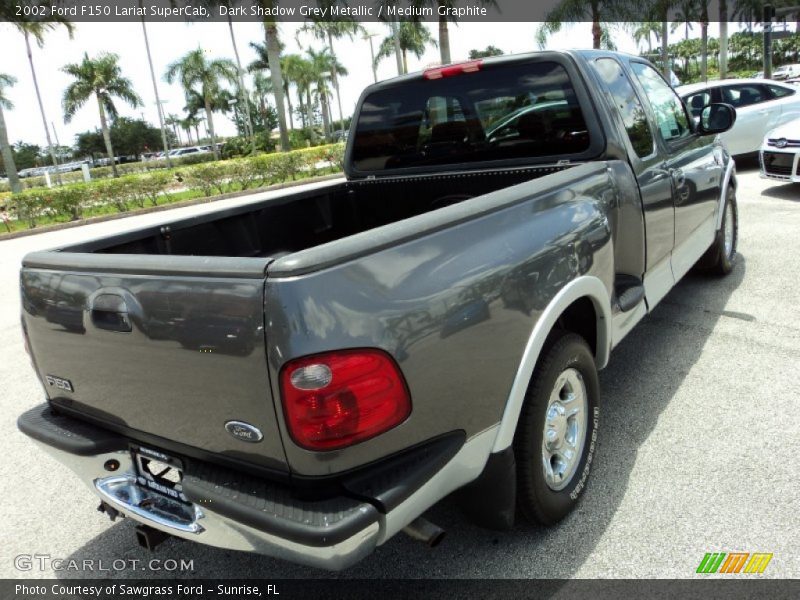 Dark Shadow Grey Metallic / Medium Graphite 2002 Ford F150 Lariat SuperCab