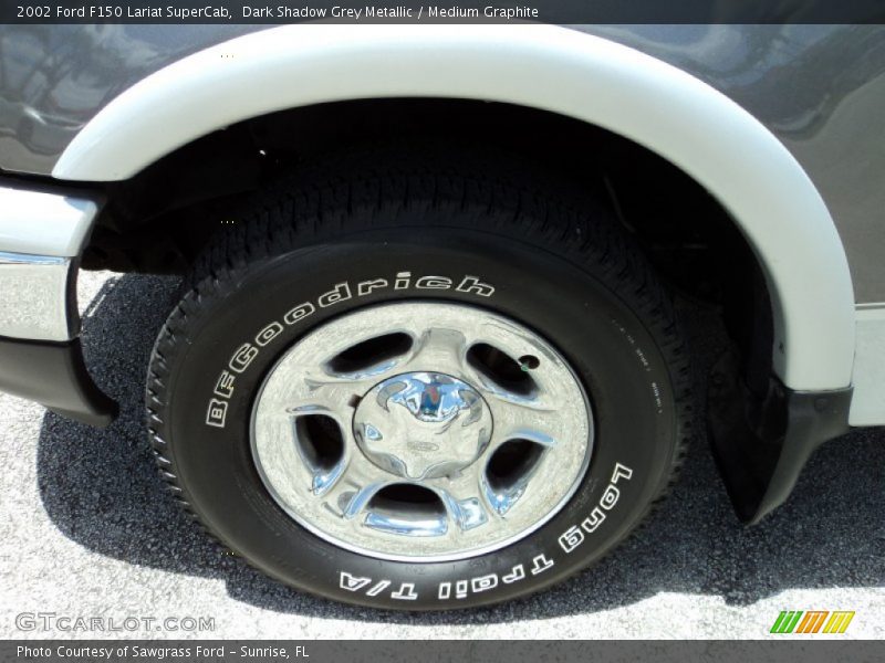Dark Shadow Grey Metallic / Medium Graphite 2002 Ford F150 Lariat SuperCab