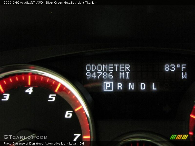Silver Green Metallic / Light Titanium 2009 GMC Acadia SLT AWD